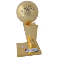 Autographed Philadelphia 76ers Julius Erving Fanatics Authentic NBA Finals Champion Replica Larry OBrien Trophy with Sublimated Plate