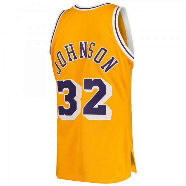 Игровая майка Magic Johnson Los Angeles Lakers Mitchell & Ness 1984/85 Hardwood Classics Authentic- Gold - оригинальная джерси НБА