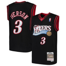 Детская джерси Philadelphia 76ers Allen Iverson Mitchell & Ness Black Hardwood Classics Swingman Throwback