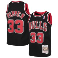 Игровая джерси Youth Chicago Bulls Scottie Pippen Mitchell & Ness Black Hardwood Classics Swingman Throwback