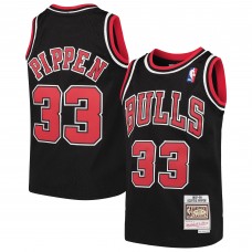 Игровая джерси Youth Chicago Bulls Scottie Pippen Mitchell & Ness Black Hardwood Classics Swingman Throwback