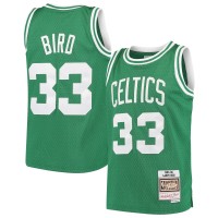 Подростковая Boston Celtics Larry Bird Mitchell & Ness Kelly Green Hardwood Classics Swingman Throwback Jersey