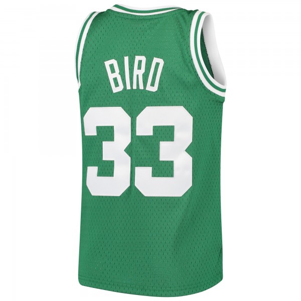 Подростковая Boston Celtics Larry Bird Mitchell & Ness Kelly Green Hardwood Classics Swingman Throwback Jersey