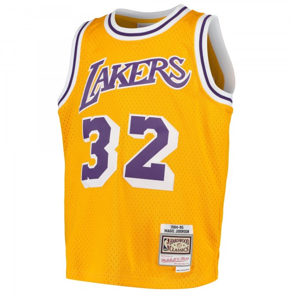 Подростковая Los Angeles Lakers Magic Johnson Mitchell & Ness Gold Swingman Throwback Jersey