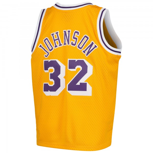 Подростковая Los Angeles Lakers Magic Johnson Mitchell & Ness Gold Swingman Throwback Jersey