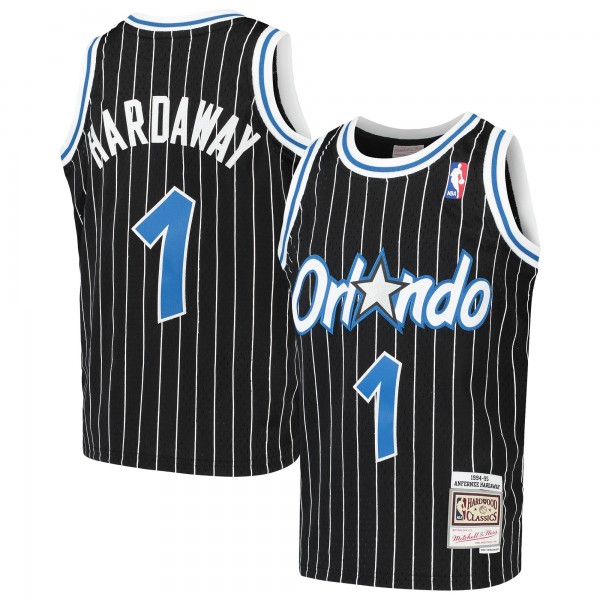 Игровая джерси Подростковая Orlando Magic Penny Hardaway Mitchell & Ness Black Hardwood Classics Swingman Throwback