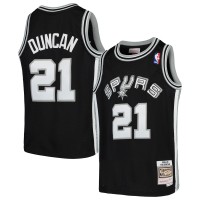 Детская игровая майка Tim Duncan San Antonio Spurs Mitchell & Ness Swingman Throwback - Black