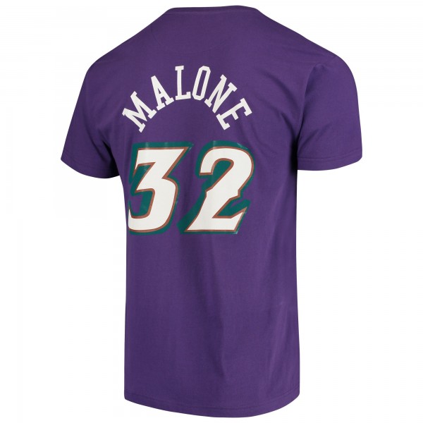 Футболка Karl Malone Utah Jazz Mitchell & Ness Hardwood Classics - Purple