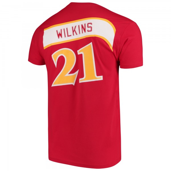 Atlanta Hawks Dominique Wilkins Mitchell & Ness Red Hardwood Classics Team Name & Number T-Shirt