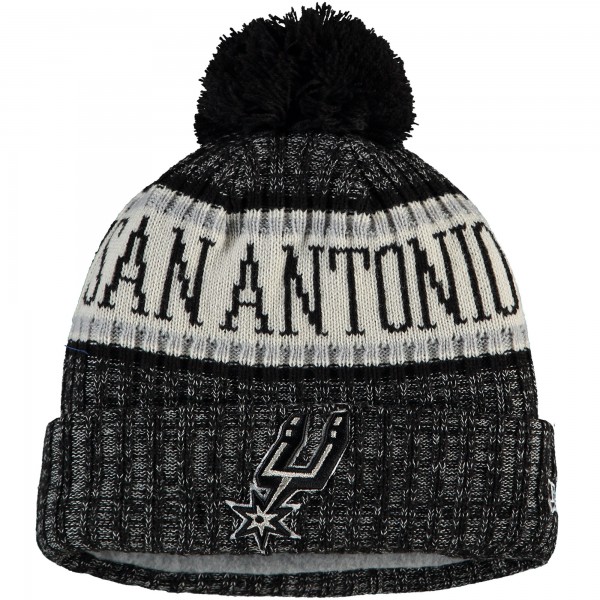 Детская шапка с помпоном San Antonio Spurs New Era Sport - Black - атрибутика NBA для детей