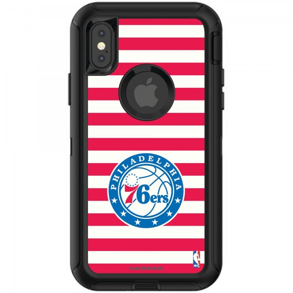 Чехол на iPhone Philadelphia 76ers OtterBox Defender Striped Design