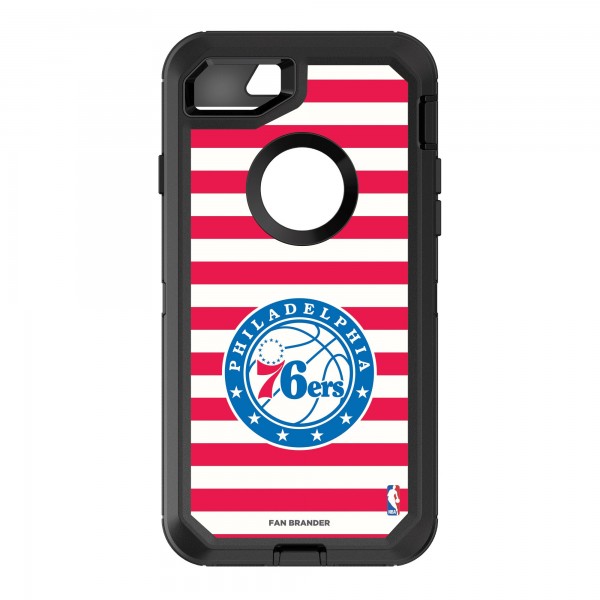 Чехол на iPhone Philadelphia 76ers OtterBox Defender Striped Design