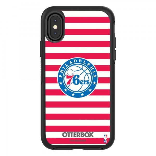 Чехол на iPhone Philadelphia 76ers OtterBox Symmetry Striped Design