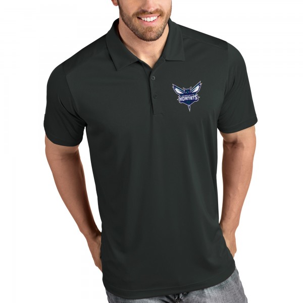 Футболка поло Charlotte Hornets Antigua - Charcoal - спортивная одежда НБА