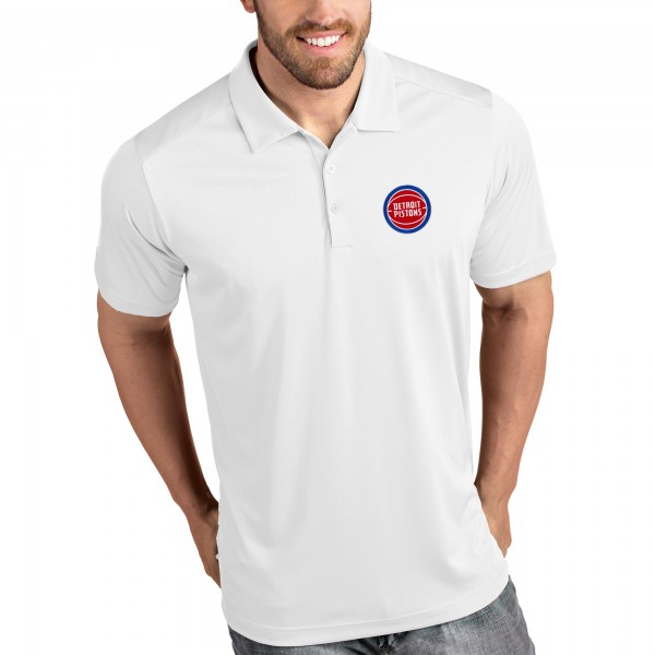 Футболка поло Detroit Pistons Antigua - White - спортивная одежда НБА