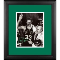 Autographed Boston Celtics Larry Bird Fanatics Authentic Framed 8 x 10 Cigar Celebration with Red Photograph