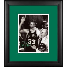 Autographed Boston Celtics Larry Bird Fanatics Authentic Framed 8 x 10 Cigar Celebration with Red Photograph