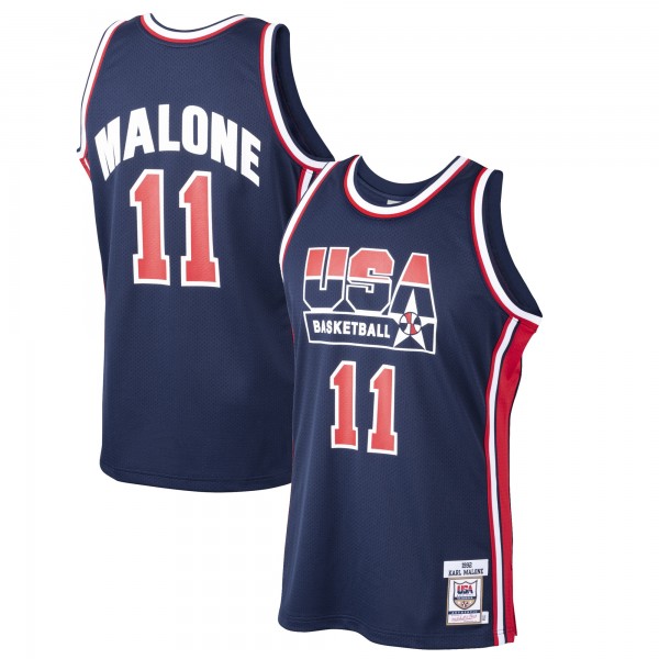 Джерси Karl Malone USA Basketball Mitchell & Ness 1992 Dream Team Authentic - Navy