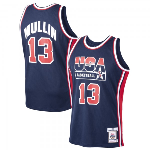 Игровая джерси Chris Mullin USA Basketball Mitchell & Ness 1992 Dream Team Authentic - Navy