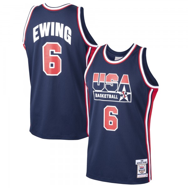 Игровая джерси Patrick Ewing USA Basketball Mitchell &amp; Ness 1992 Dream Team Authentic - Navy