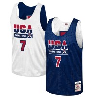 Игровая джерси Larry Bird USA Basketball Mitchell & Ness Training 1992 Dream Team Authentic Reversible Practice - Navy