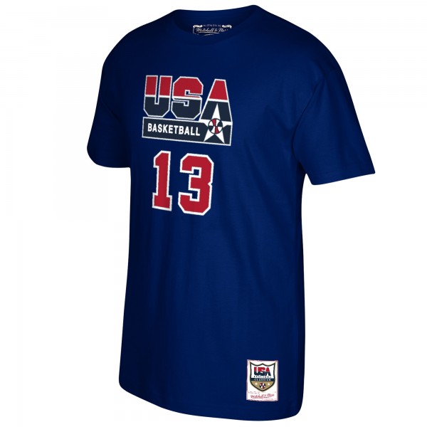 Футболка Chris Mullin USA Basketball Mitchell & Ness 1992 Dream Team Name & Number - Navy