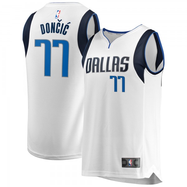 Игровая джерси Luka Doncic Dallas Mavericks Fast Break Mens Replica - Association Edition - White