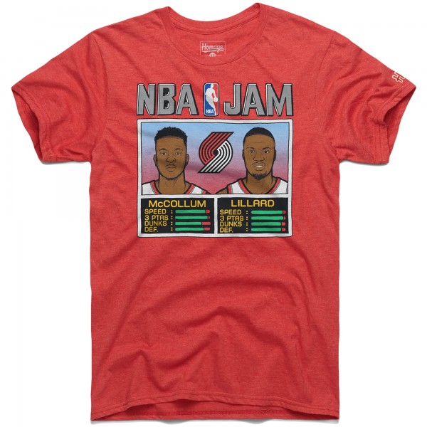 Футболка McCollum & Lillard Portland Trail Blazers NBA Jam - Red