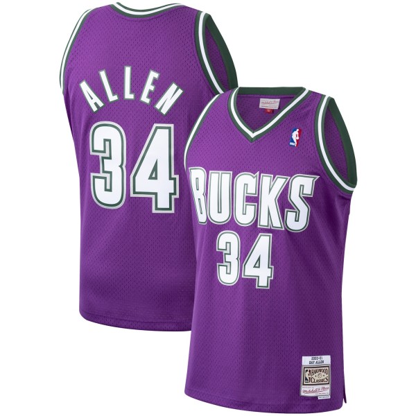 Игровая форма  Ray Allen Milwaukee Bucks Mitchell & Ness Hardwood Classics Swingman - Purple