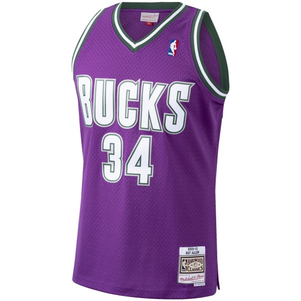 Игровая форма  Ray Allen Milwaukee Bucks Mitchell & Ness Hardwood Classics Swingman - Purple