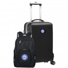 Philadelphia 76ers MOJO Deluxe 2-Piece Backpack and Carry-On Set - Black