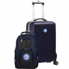 Philadelphia 76ers MOJO Deluxe 2-Piece Backpack and Carry-On Set - Navy