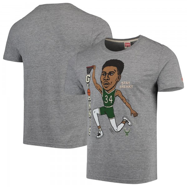 Футболка Giannis Antetokounmpo Milwaukee Bucks Player Graphic - Gray