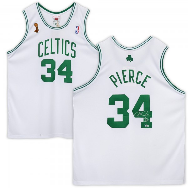 Autographed Boston Celtics Paul Pierce Fanatics Authentic White Mitchell & Ness Authentic Jersey with The Truth Inscription