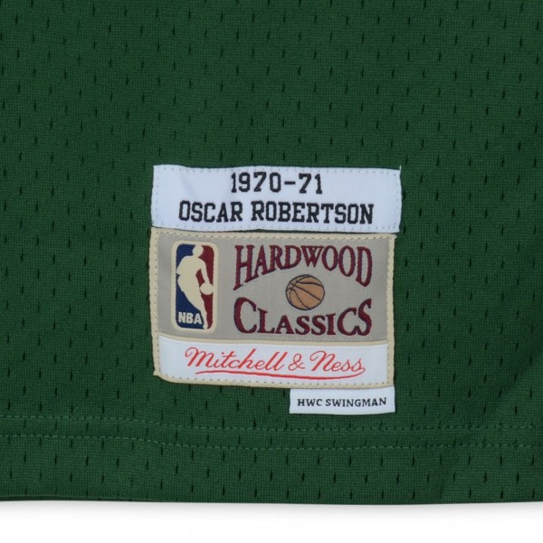 Autographed Milwaukee Bucks Oscar Robertson Fanatics Authentic Mitchell & Ness Green Replica Jersey