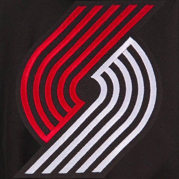Куртка с флисовыми рукавами Portland Trail Blazers JH Design Reversible Poly-Twill - Black/Red