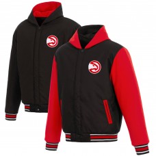 Куртка двусторонняя с флисовыми рукавами Atlanta Hawks JH Design - Black/Red