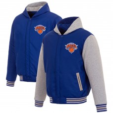 Куртка двусторонняя с флисовыми рукавами New York Knicks JH Design - Royal/Gray