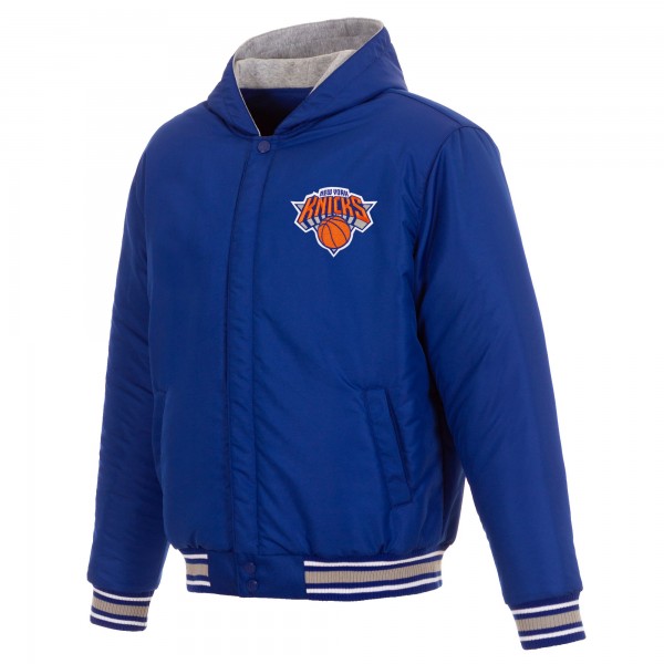 Куртка двусторонняя с флисовыми рукавами New York Knicks JH Design - Royal/Gray