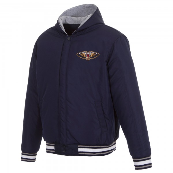 Куртка с флисовыми рукавами New Orleans Pelicans JH Design Reversible Poly-Twill - Navy/Gray
