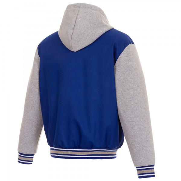 Куртка двусторонняя с флисовыми рукавами Detroit Pistons JH Design - Royal/Gray