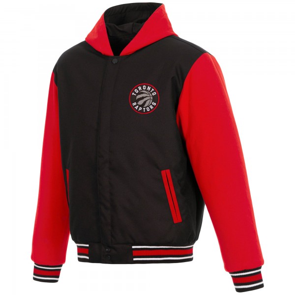 Куртка с флисовыми рукавами Toronto Raptors JH Design Reversible Poly-Twill - Black/Red