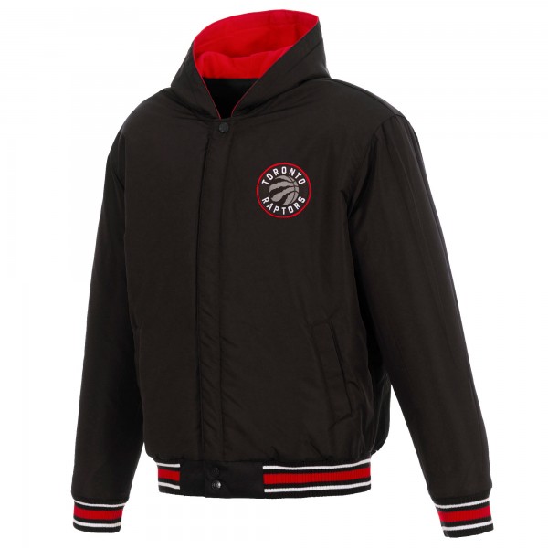 Куртка с флисовыми рукавами Toronto Raptors JH Design Reversible Poly-Twill - Black/Red