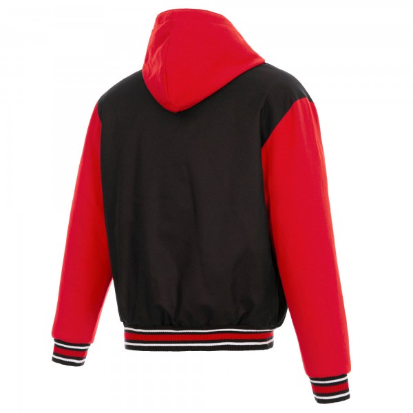 Куртка с флисовыми рукавами Toronto Raptors JH Design Reversible Poly-Twill - Black/Red