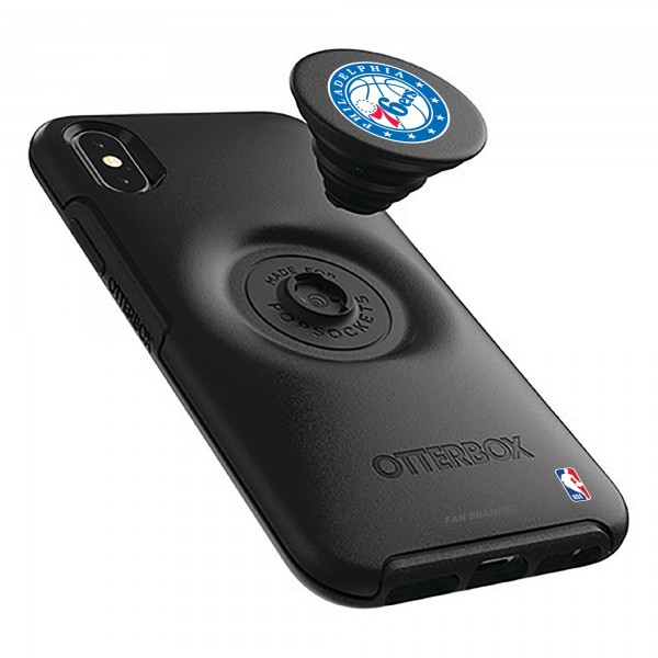 Чехол на iPhone с попсокетом Philadelphia 76ers OtterBox