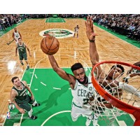 Unsigned Boston Celtics Jaylen Brown Fanatics Authentic Game Three Dunk on Giannis Antetokounmpo Photograph