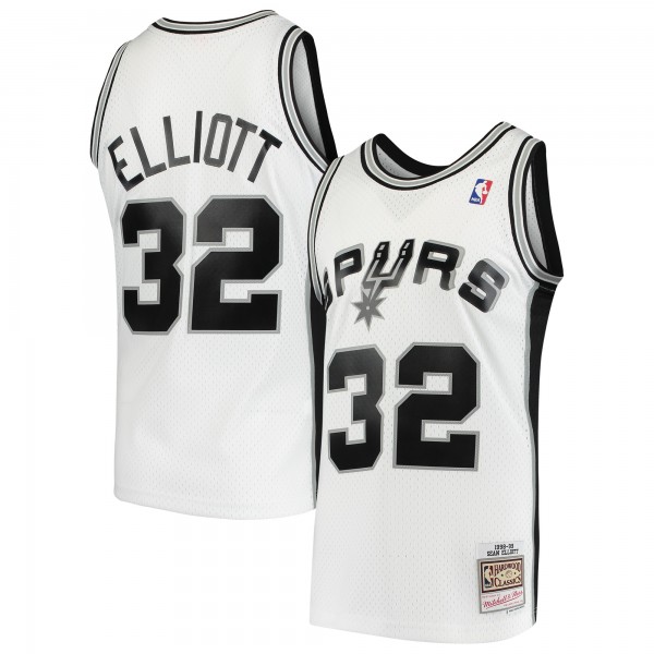 Игровая майка Sean Elliott San Antonio Spurs Mitchell & Ness 1998-99 Hardwood Classics Swingman - White - оригинальная джерси НБА