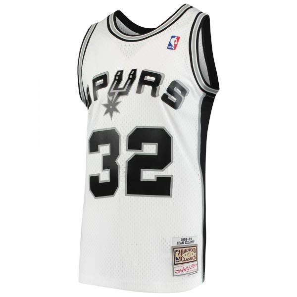 Игровая майка Sean Elliott San Antonio Spurs Mitchell & Ness 1998-99 Hardwood Classics Swingman - White - оригинальная джерси НБА