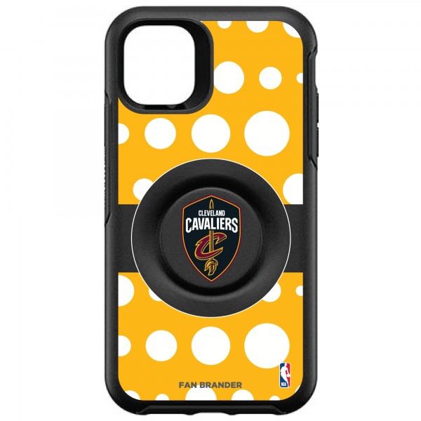 Чехол на телефон Cleveland Cavaliers OtterBox Otter+Pop PopSocket Polka Dot iPhone