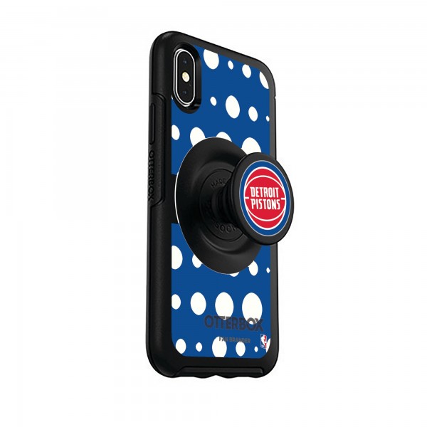 Телефон с держателем Detroit Pistons OtterBox Otter + Pop Polka Dot